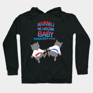 Adorable Newborn Baby Karate Kittens Hoodie